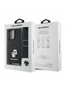 Karl Lagerfeld Karl Lagerfeld Saffiano Prečni Trak Metal Karl and Choupette Zadnji Pokrov za iPhone 16 Plus Black