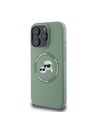 Karl Lagerfeld Karl Lagerfeld Liquid Silicone K&CH Glav MagSafe Zadnji Pokrov za iPhone 16 Pro Kaki