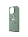 Karl Lagerfeld Karl Lagerfeld Liquid Silicone K&CH Glav MagSafe Zadnji Pokrov za iPhone 16 Pro Kaki