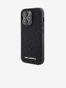 Karl Lagerfeld Karl Lagerfeld PU Prešit vzorec Zadnji Pokrov za iPhone 15 Pro Black