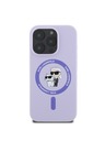 Karl Lagerfeld Karl Lagerfeld Liquid Silicone Karl and Choupette MagSafe Zadnji Pokrov za iPhone 16 Pro Purple