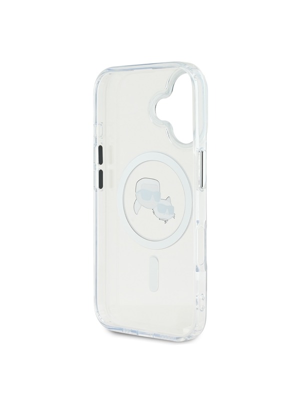 Karl Lagerfeld Karl Lagerfeld IML K&CH Glav Metal Frame MagSafe Zadnji Pokrov za iPhone 16 Plus Transparent