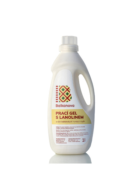 Balkanova Pralni gel z lanolinom za volno 1000 ml z vonjem balkanskih gorskih zelišč