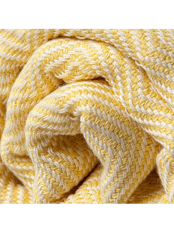 Balkanova Portokala bombažna kopalna brisača in brisača - komplet limonsko rumene barve