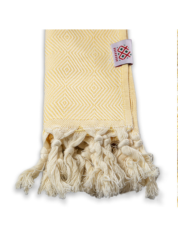 Balkanova Portokala bombažna kopalna brisača in brisača - komplet limonsko rumene barve