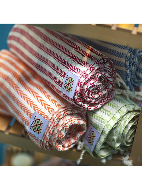 Balkanova Bombažna brisača in brisača Portokala VI - rumeni komplet