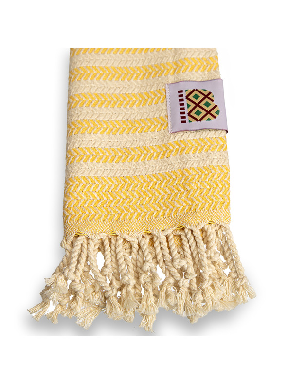 Balkanova Bombažna brisača in brisača Portokala VI - rumeni komplet