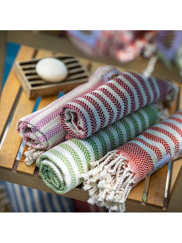 Balkanova Bombažna brisača in brisača Portokala VI - rumeni komplet