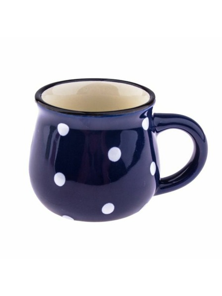 Casa de Engel Keramična skodelica, temno modra s pikami, 75ml, 24/144