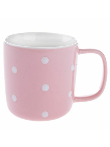 Casa de Engel Porcelanski lonček, rožnat s pikami, 370ml, 6/36