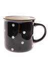 Casa de Engel Keramična skodelica - črna s pikami, 350ml Casa de Engel