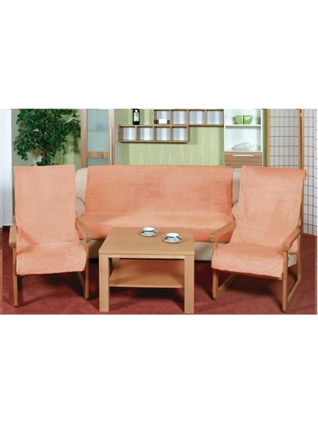 Bellatex Prevleka za kavč Micro 3+1+1 losos Bellatex