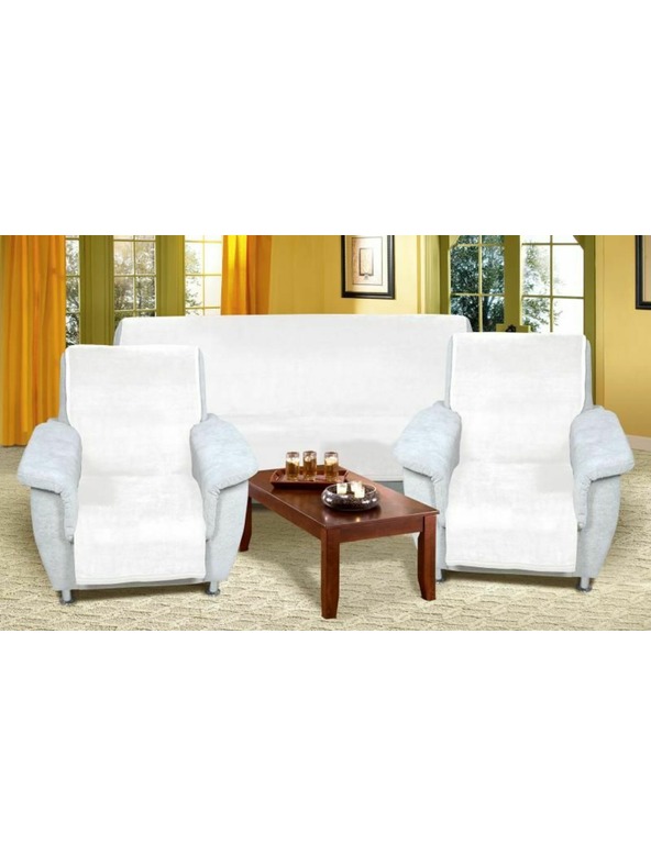 Bellatex Prevleka za kavč Micro 3+1+1 bela Bellatex