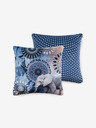 Hip Bedding 48 x 48 cm - modro vzorčast obojestranski vzglavnik s polnilom Hip Bedding Bjirke