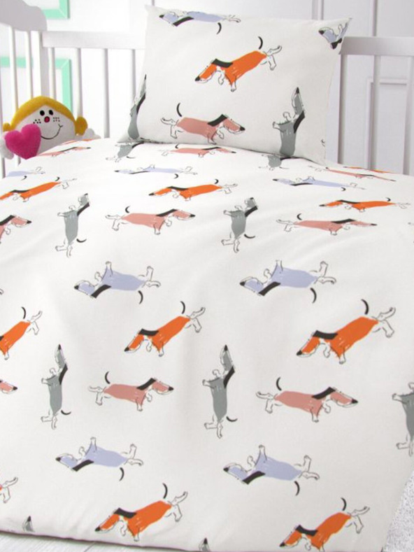 Kvalitex Bombažna posteljnina za otroško posteljico Doggy