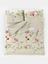 Kvalitex Francoska bombažna posteljnina DELUX 220x200, 70x90cm BOTANICA kremasta