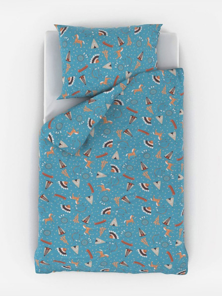 Kvalitex Bombažna posteljnina za otroško posteljico Indian Village