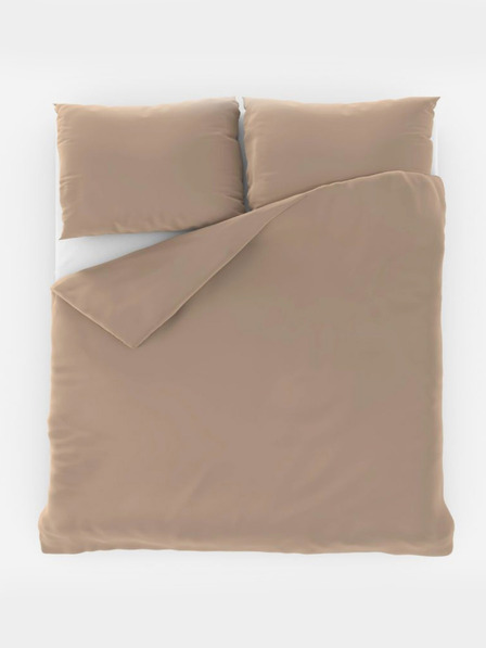 Kvalitex Francosko enobarvno bombažno posteljno perilo 240x200, 70x90cm bež