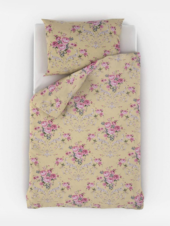 Kvalitex Francoska bombažna posteljnina PROVENCE COLLECTION 240x200, 70x90cm CLER rumena
