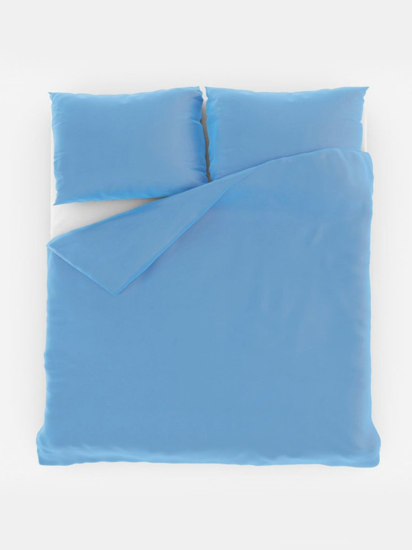 Kvalitex Francoska enobarvna bombažna posteljnina 200x200, 70x90cm modra