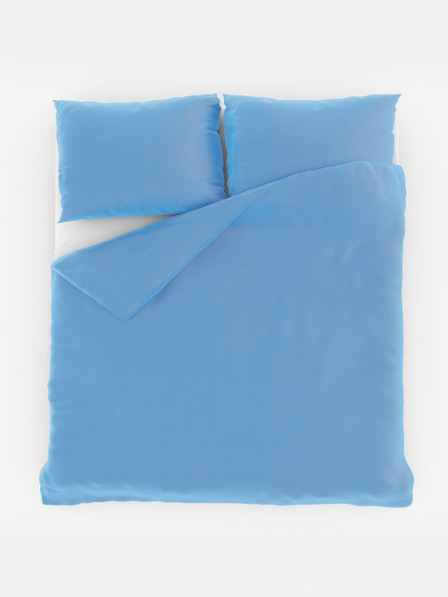 Kvalitex Francoska enobarvna bombažna posteljnina 200x200, 70x90cm modra