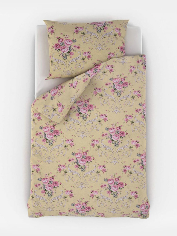 Kvalitex Francoska bombažna posteljnina PROVENCE COLLECTION 220x200, 70x90cm CLER rumena