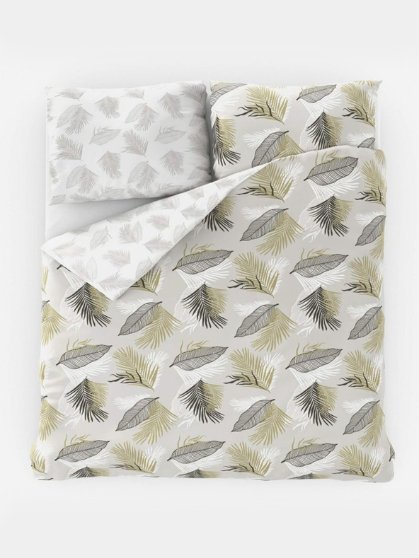 Kvalitex Francoska bombažna posteljnina DELUX 200x200, 70x90cm SANEL siva