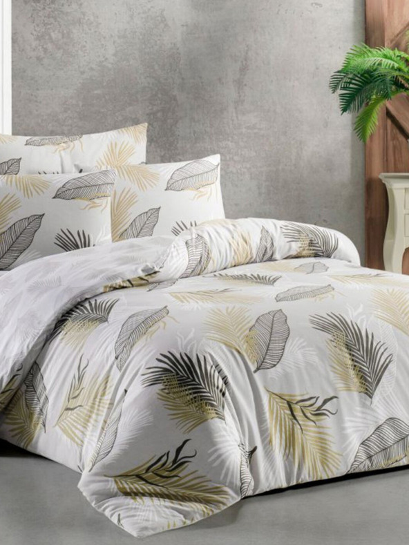 Kvalitex Francoska bombažna posteljnina DELUX 200x200, 70x90cm SANEL siva