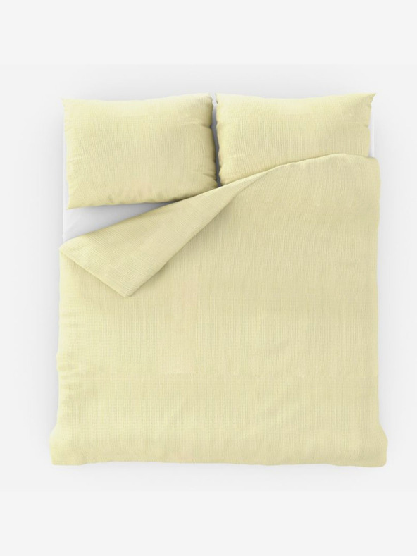 Kvalitex Francosko krepi posteljnino 220x200, 70x90 cm smetanasta Kvalitex