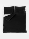 Kvalitex Francoska posteljnina iz satena s črto 1+2, 220x200, 70x90cm črna Kvalitex