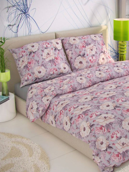 Kvalitex Klasično posteljno pregrinjalo 140x220, 70x90cm Ester siva Kvalitex