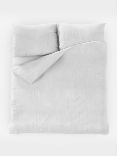 Kvalitex Klasična krepp posteljnina 140x200, 70x90cm bela Kvalitex