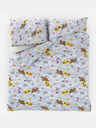 Kvalitex Božična posteljnina 140x220, 70x90cm SNOWFLIES siva