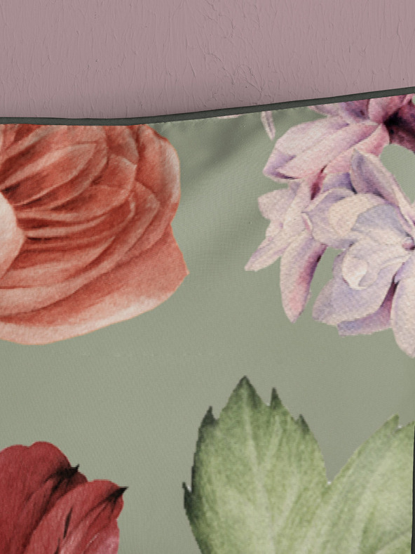 Descanso Zeleno vzorčasto satenasto dvostransko posteljno perilo Descanso 140 x 200 cm