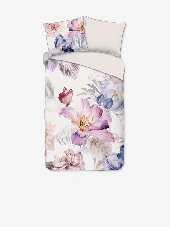 Descanso Roza in krem satenasto posteljno perilo Descanso 140 x 220 cm