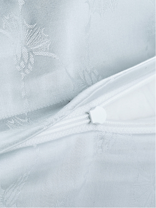 JOOP! 2x 70x90/200x200 Svetlo siva satenasto vzorčena posteljnina za zakonsko posteljo JOOP! Cornflower