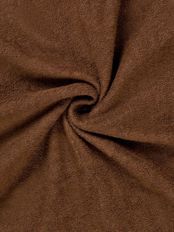 Kvalitex Dvojno frotirno pregrinjalo 180x200cm temno rjave barve Kvalitex