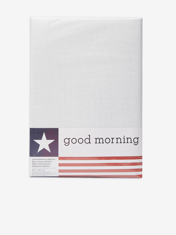 Good Morning 60 x 120 Bela zaščitna rjuha Good Morning