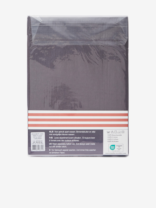 Good Morning 140 x 200 cm - temno siva rjuha iz raztegljivega džersija Good Morning