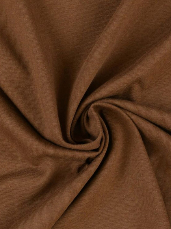 Kvalitex Prevleka iz jerseja 120x200cm temno rjava Kvalitex