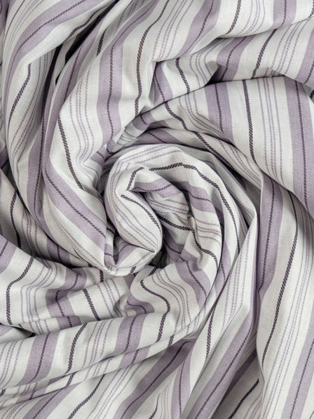 Kvalitex Bombažna napenjalna rjuha 120x200cm vijolična črta Kvalitex