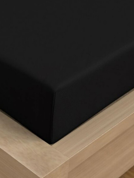 Kvalitex Satenasto rjuho Luxury Collection 220x200cm črno Kvalitex