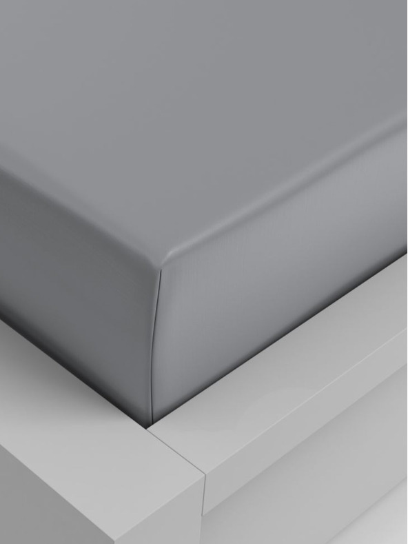 Kvalitex Raztegljiva rjuha viskoza 200x200cm svetlo siva