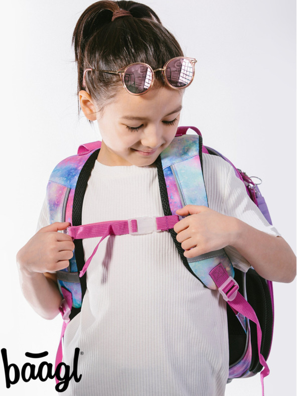 BAAGL  Roza šolska torba Baagl Shelly Unicorn