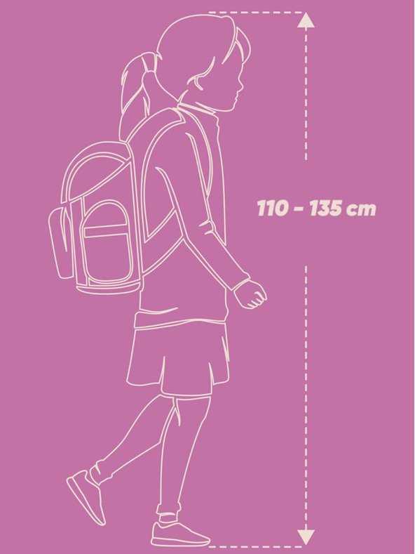 BAAGL  Vijolična šolska torba Ergo Baagl Konj