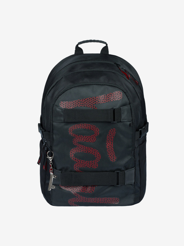 BAAGL  Črn šolski komplet - nahrbtnik, peresnica, torba Baagl Skate Red