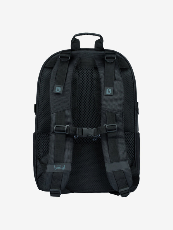 BAAGL  Črn šolski komplet - nahrbtnik, peresnica, torba Baagl Skate Red