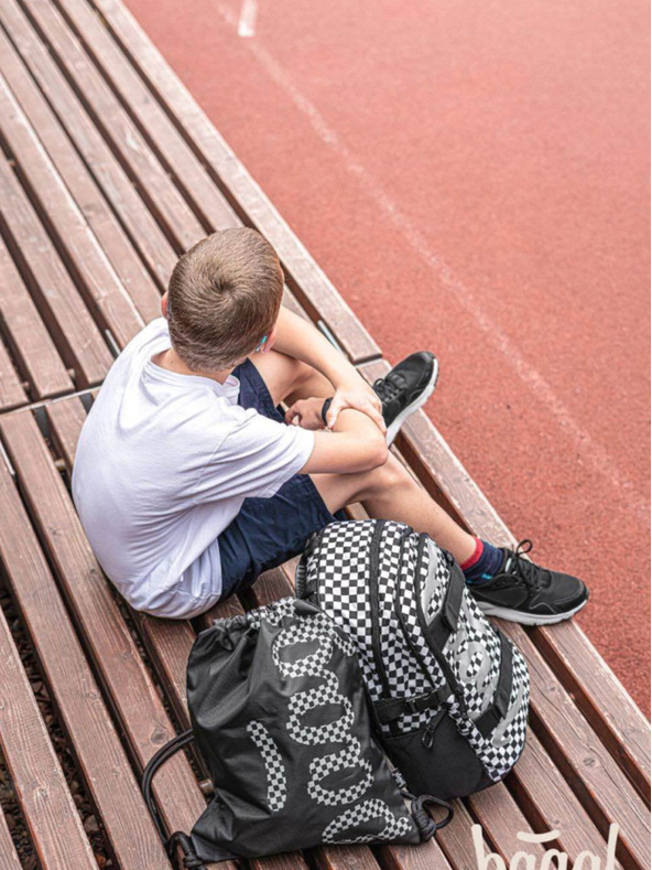 BAAGL  Črna 3 kompleti skate ska: nahrbtnik, peresnica, torba Baagl