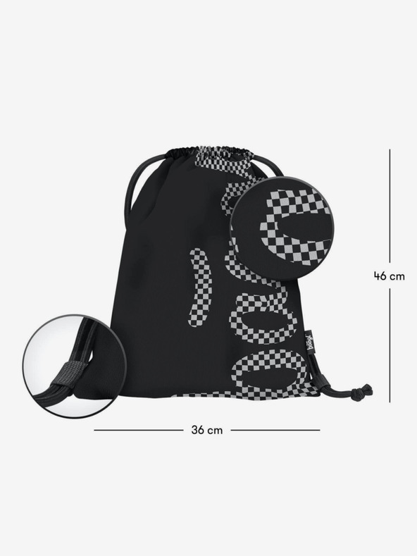 BAAGL  Črna 3 kompleti skate ska: nahrbtnik, peresnica, torba Baagl