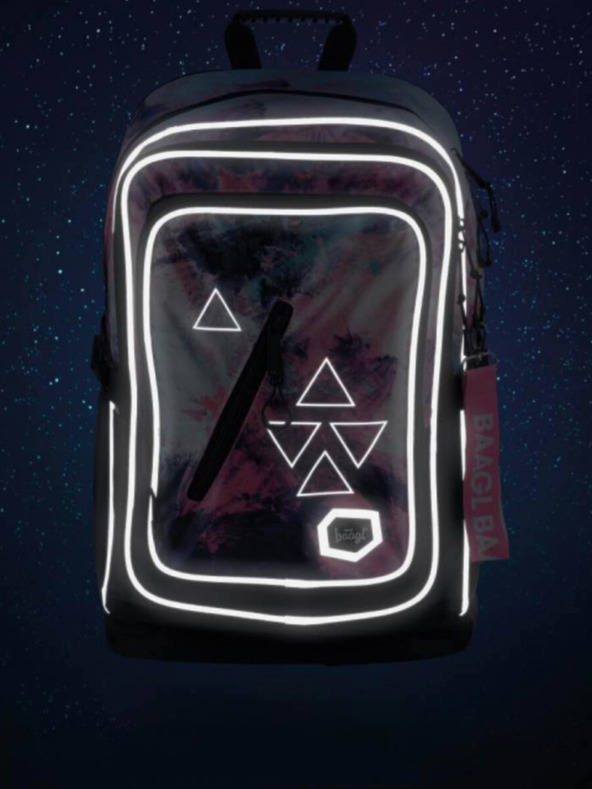 BAAGL  Pink 3 kompleti abstract: nahrbtnik, svinčnik, torba Baagl